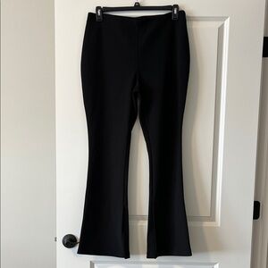 Calvin Klein Black Women's Flared Ponte Pants with side slits - Size large